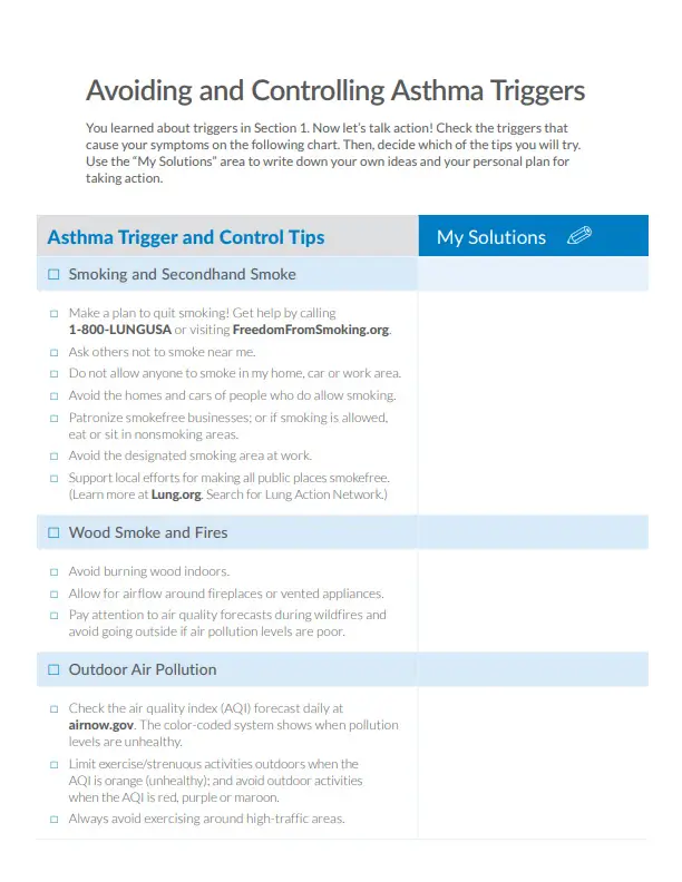 asthma trigger and control tips